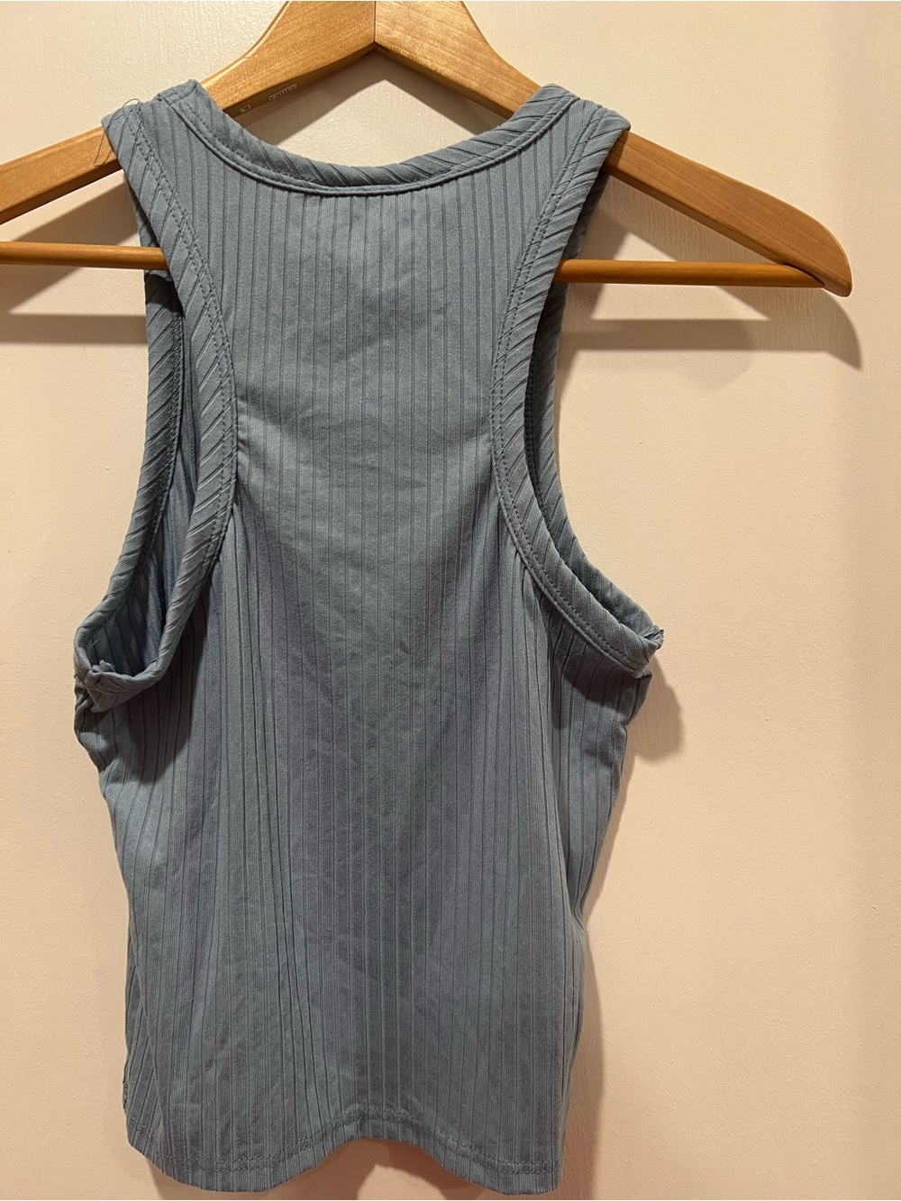 Brit & Bri Ribbed Racerback Tank - Dusty Blue - Picture 3 of 3